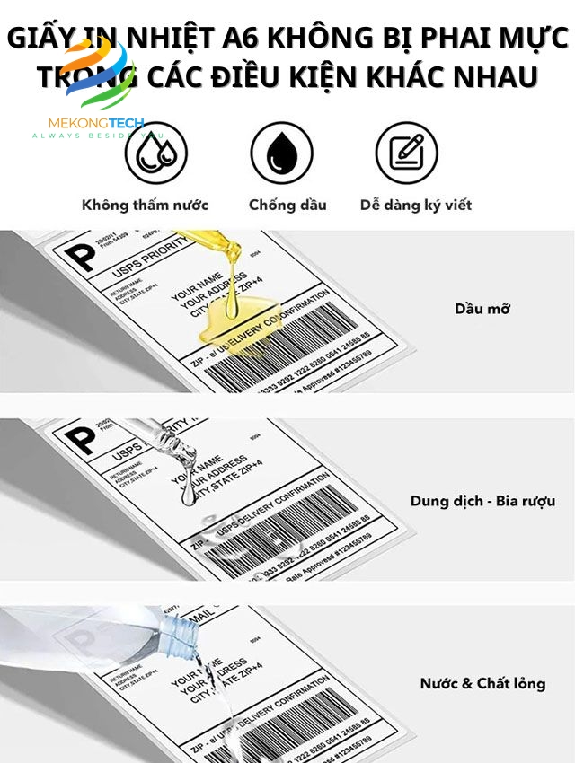 Giấy in nhiệt A6: 100x150mm, Giấy in đơn dạng xấp 500 tem